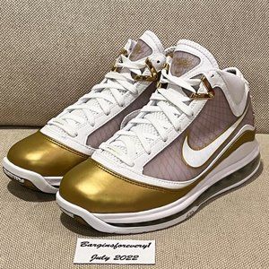 Nike Lebron VII QS "China Moon" - Size 6 - White/Metallic Gold - CU5646-100